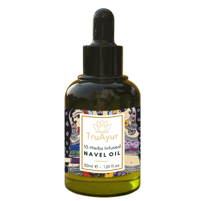 10-Herbs Navel Oil for Hormonal Balance, Deeper Sleep & Nourished Skin and Lips