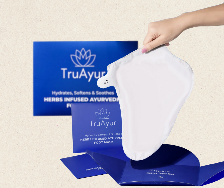 Maschera per i piedi ayurvedica alle erbe (Confezione da 2)