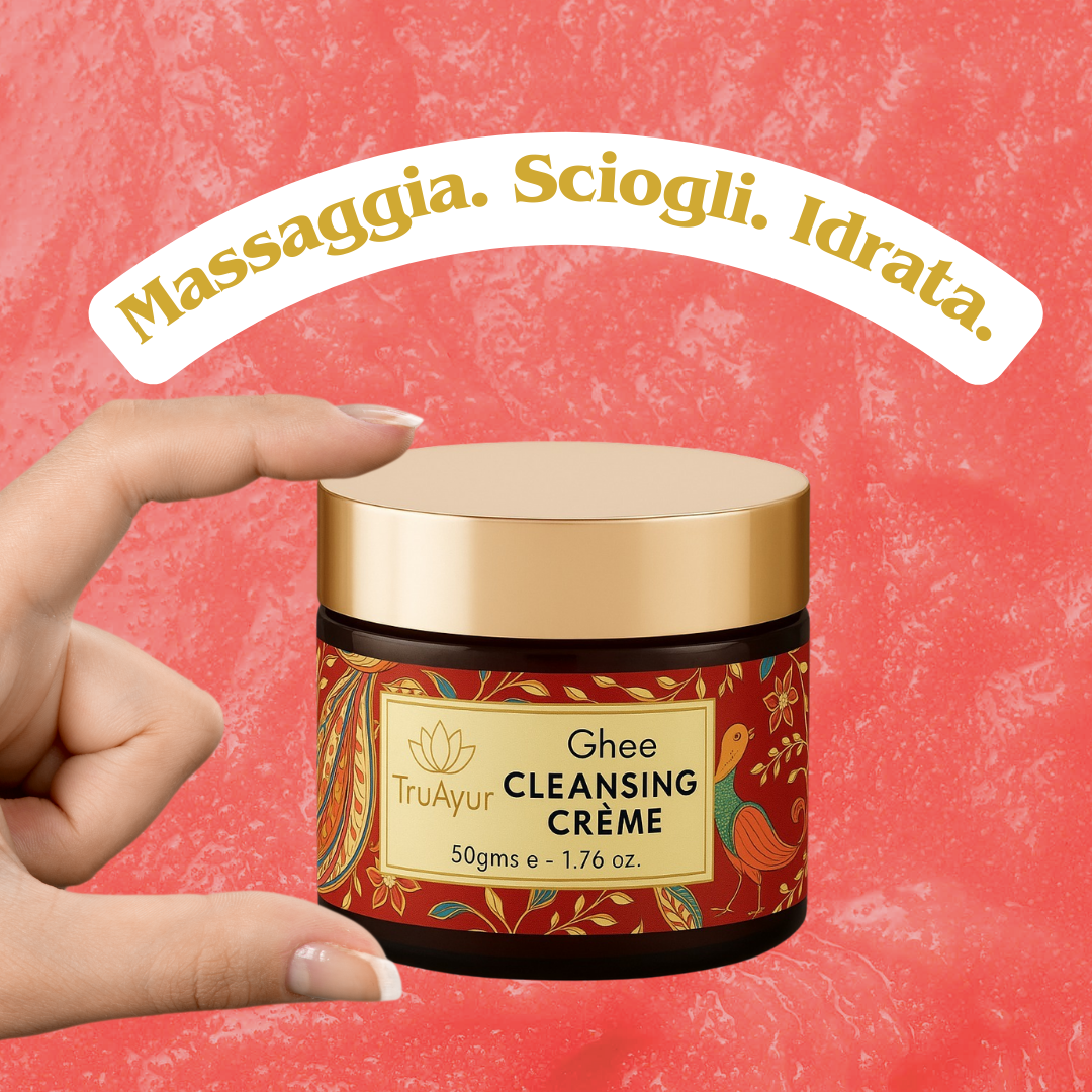 Crema viso illuminante e detergente al ghee