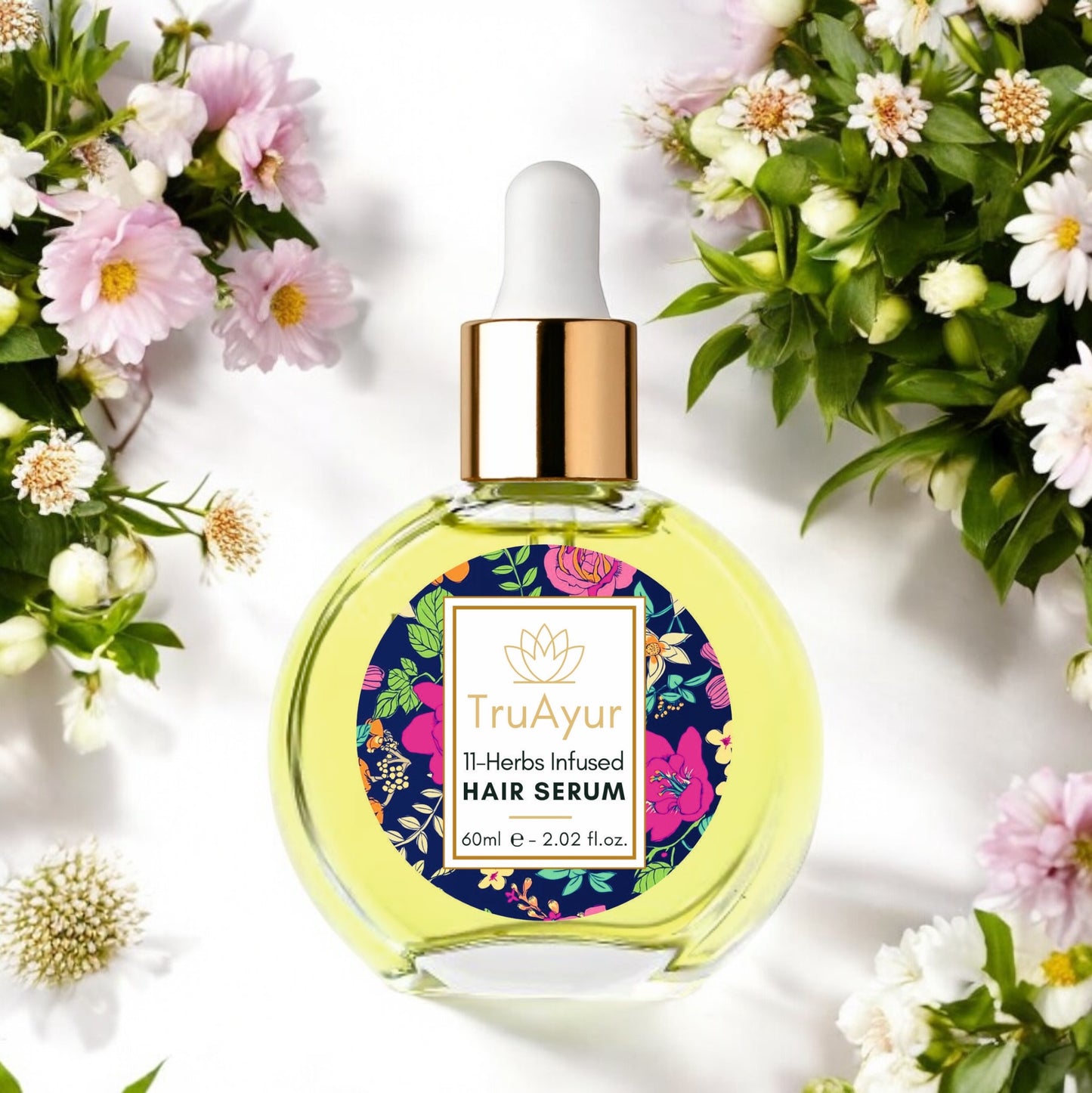 Olio siero per capelli ayurvedico con 11 erbe per capelli più forti, crespo domato e lucentezza radiosa