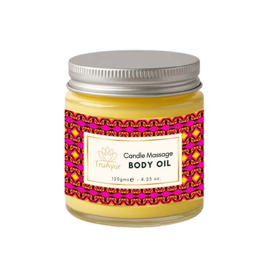 Olio per il corpo da massaggio con candela
