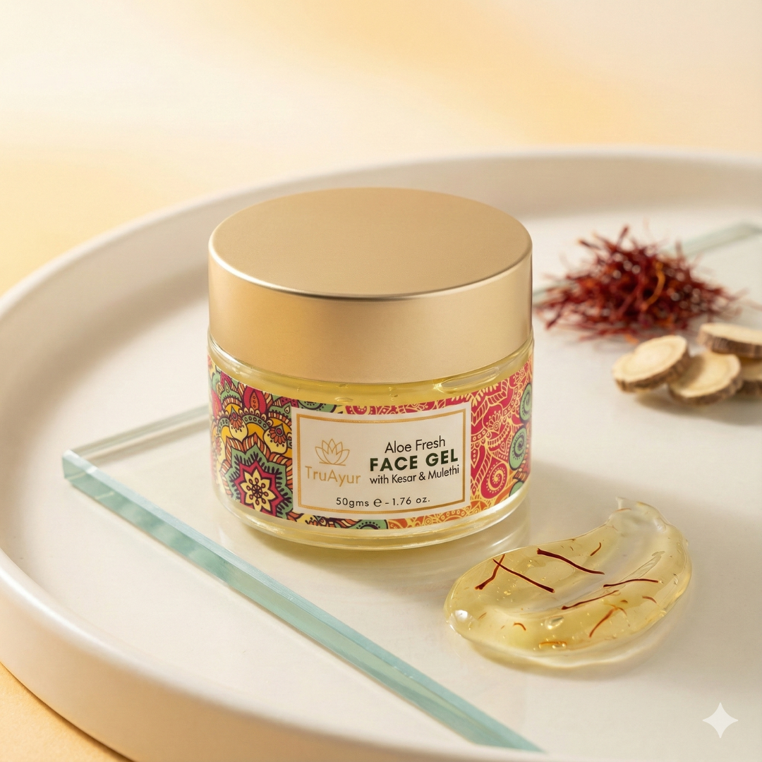 Aloe Fresh Face Gel with Kashmiri Kesar and Mulethi for a radiant glow and deep hydration