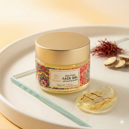 Aloe Fresh Face Gel with Kashmiri Kesar and Mulethi for a radiant glow and deep hydration