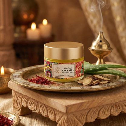 Aloe Fresh Face Gel with Kashmiri Kesar and Mulethi for a radiant glow and deep hydration