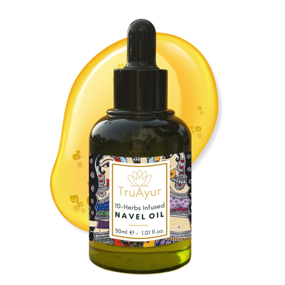 10-Herbs Navel Oil for Hormonal Balance, Deeper Sleep & Nourished Skin and Lips