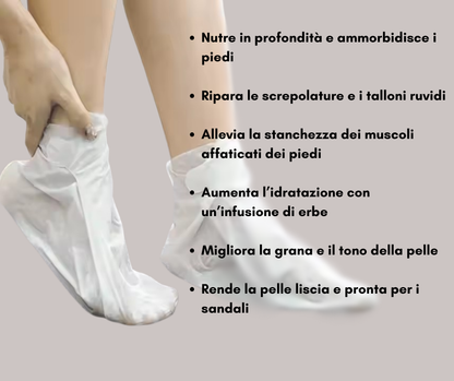 Maschera per i piedi ayurvedica alle erbe (Confezione da 2)