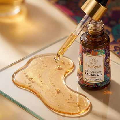 24K Gold Ayurvedic Glow-Enhancing Anti-Pigment Facial Oil