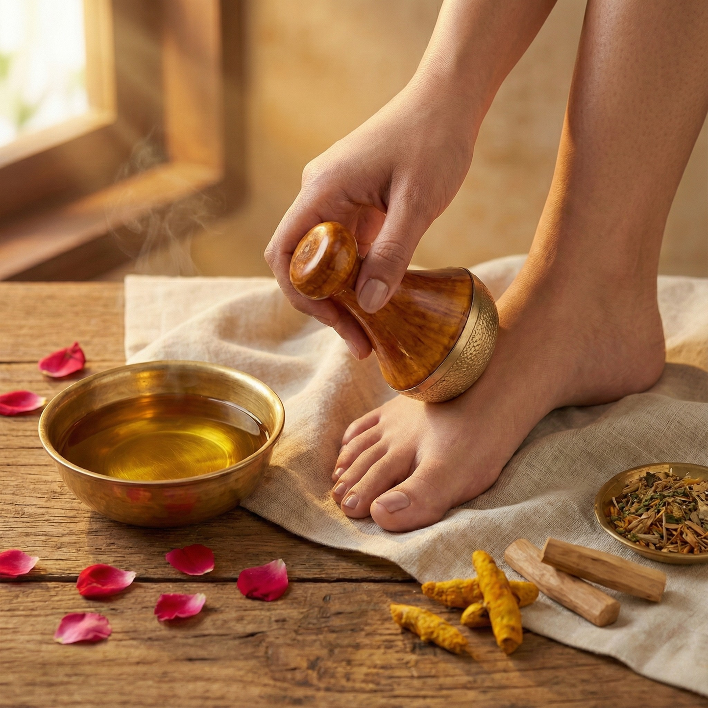 Ultimate Kansa Vatki Healing Foot Massager For Hormone Balance, Gut Health, Detoxification and Better Sleep