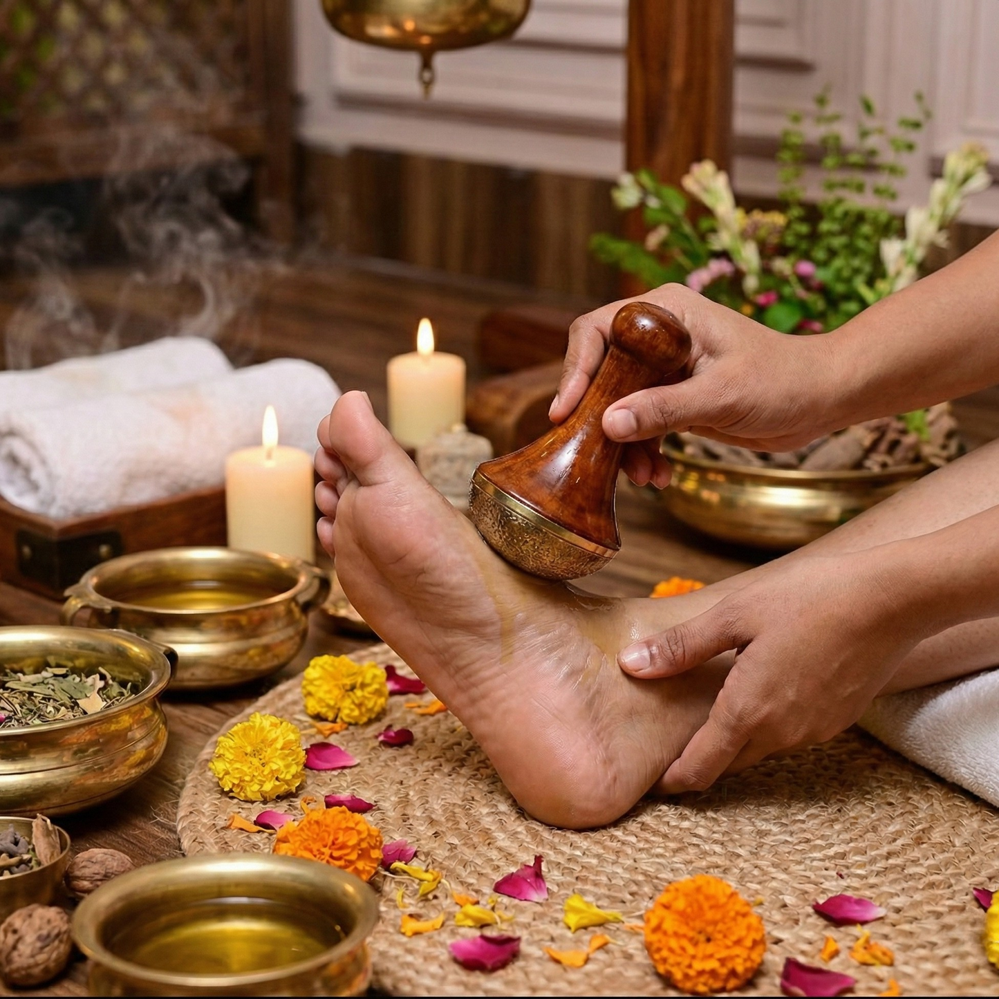 Ultimate Kansa Vatki Healing Foot Massager For Hormone Balance, Gut Health, Detoxification and Better Sleep