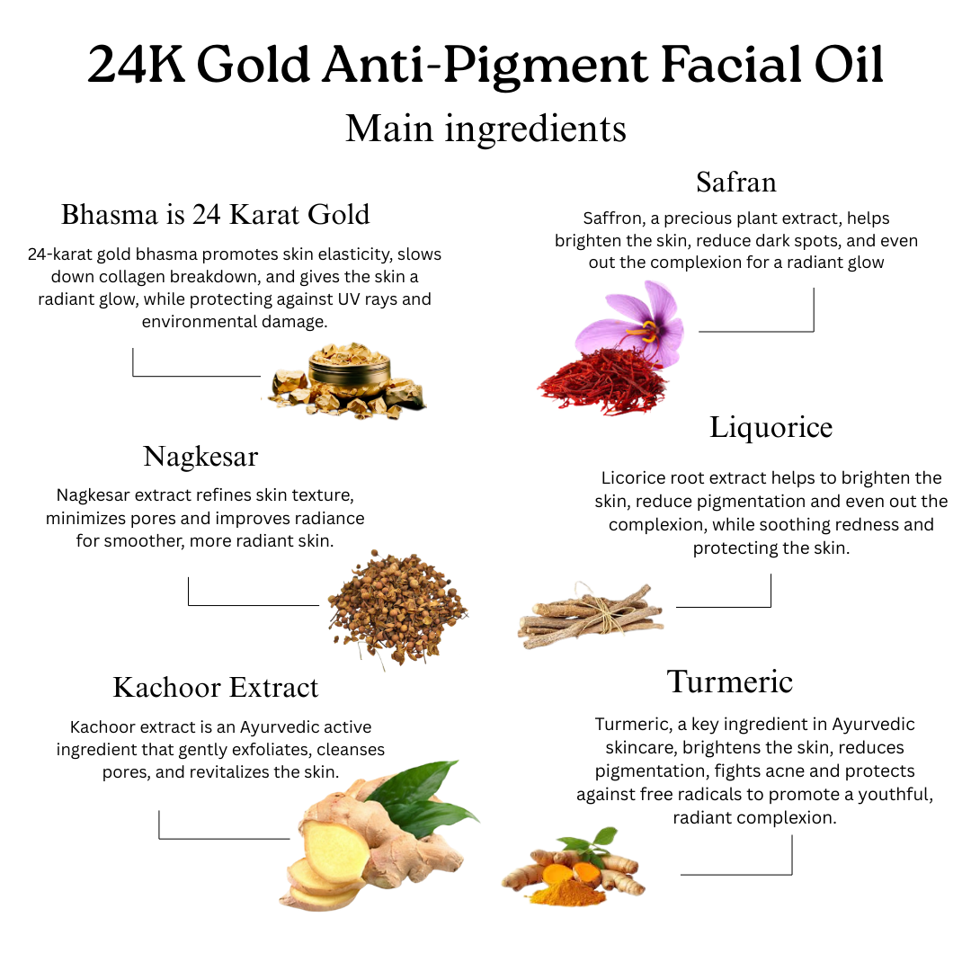 24K gold radiance combo (combination of 24K gold face oil and body oil)