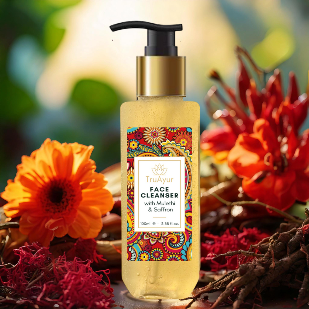 Detergente viso ayurvedico con Mulethi e Zafferano