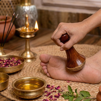 Ultimate Kansa Vatki Healing Foot Massager For Hormone Balance, Gut Health, Detoxification and Better Sleep