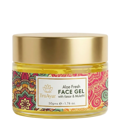 Aloe Fresh Face Gel with Kashmiri Kesar and Mulethi for a radiant glow and deep hydration