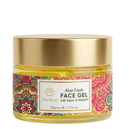 Aloe Fresh Face Gel with Kashmiri Kesar and Mulethi for a radiant glow and deep hydration