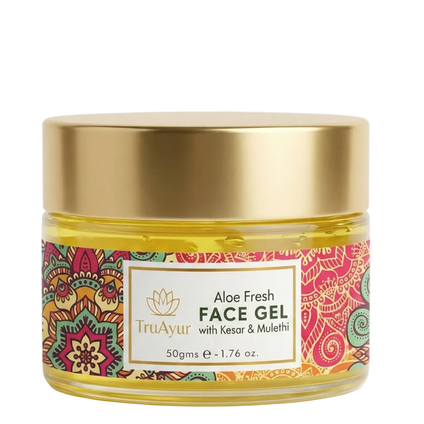 Aloe Fresh Face Gel with Kashmiri Kesar and Mulethi for a radiant glow and deep hydration