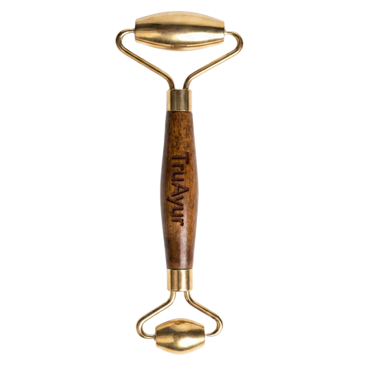 Kansa Face Roller: Ancient Ayurvedic Marma massage tool for youthful, balanced skin