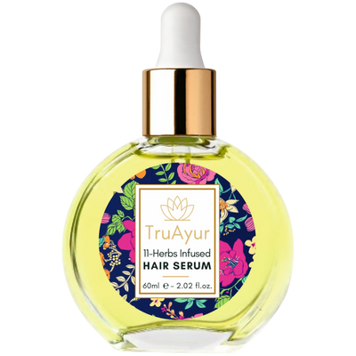 Ayurvedic Hair Serum With 11 Herbs For Stronger Hair, Tamed Frizz and Radiant Shine