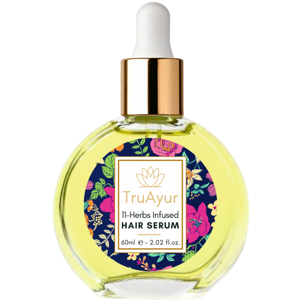 Ayurvedic Hair Serum With 11 Herbs For Stronger Hair, Tamed Frizz and Radiant Shine