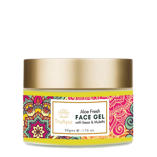 Aloe Fresh Gel viso con Kashmiri Kesar e Mulethi per una luminosità radiosa e un'idratazione profonda