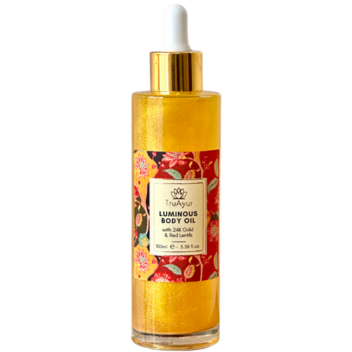16-Herbs Luminous Gold Body Oil for Visibly Firmer, Toned & Radiant Skin