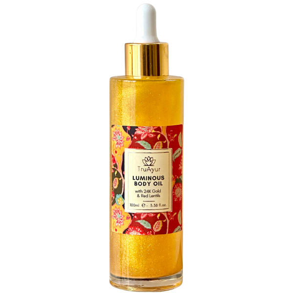 16-Herbs Luminous Gold Body Oil for Visibly Firmer, Toned & Radiant Skin
