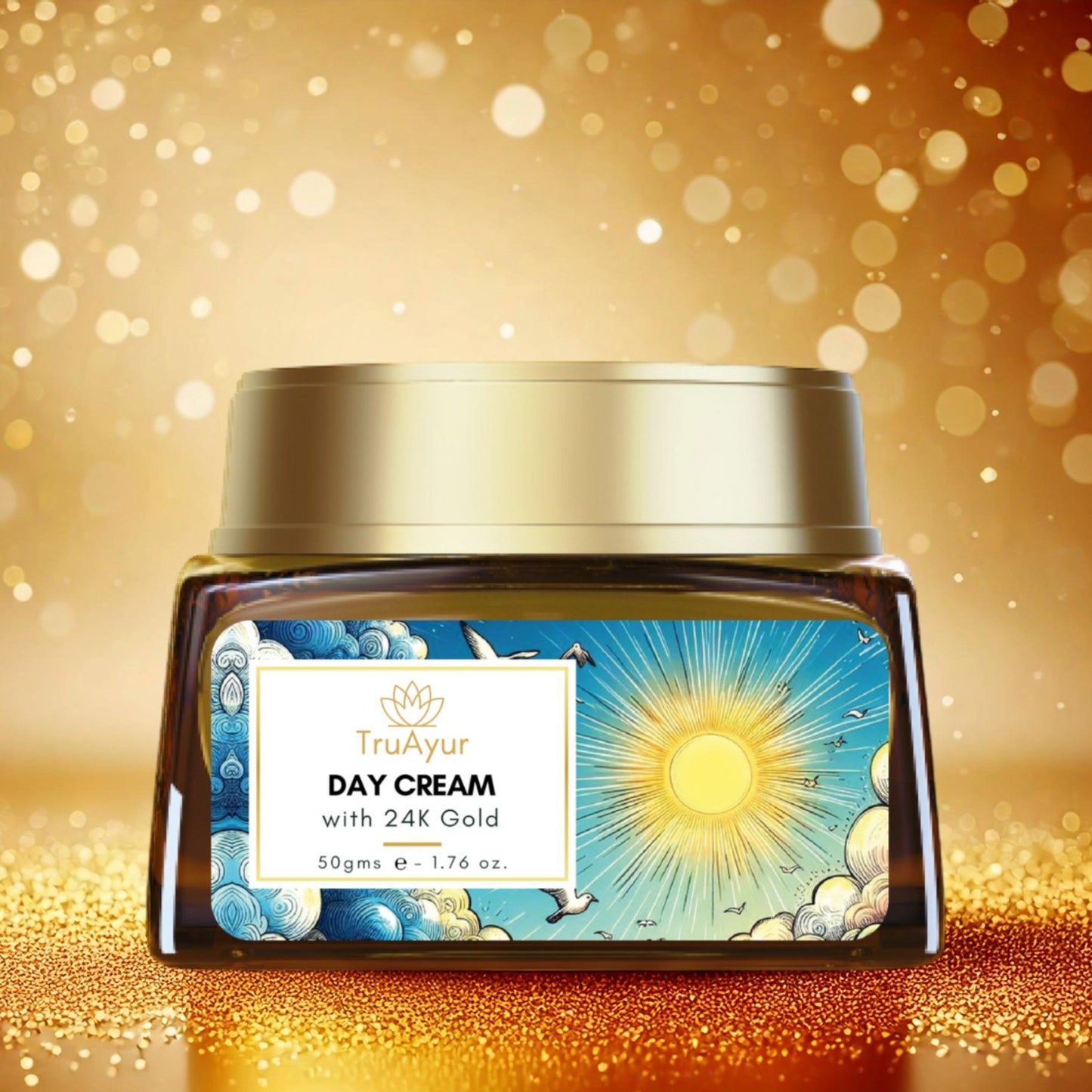 24K Oro Crema Giorno Ayurvedica Illuminante con Gotu Kola, Zafferano e Mulethi