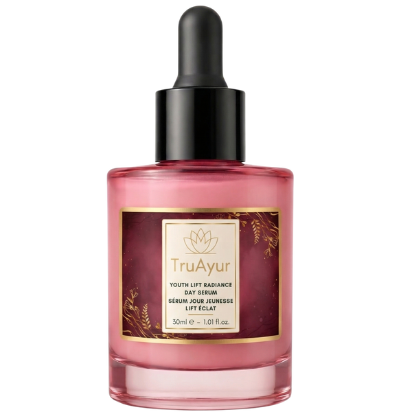 8-Herbs Ayurvedic Radiance Day Serum with Syn-Ake Peptide for deep hydration, all-day glow, and visible firming