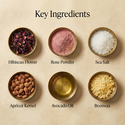 Hibiscus and rose body scrub