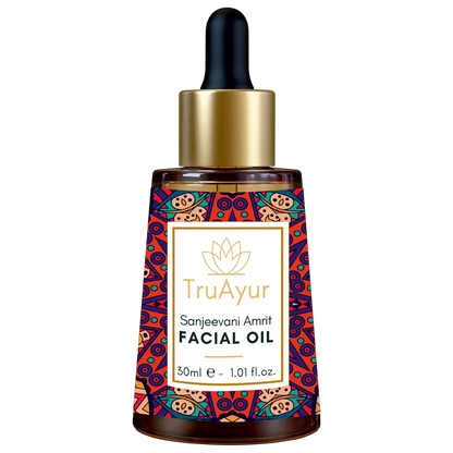 Olio Viso Notte Anti-Aging Ayurvedico con Olio di Bakuchi, Datteri e Litchi