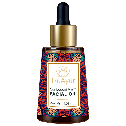 Olio Viso Notte Anti-Aging Ayurvedico con Olio di Bakuchi, Datteri e Litchi
