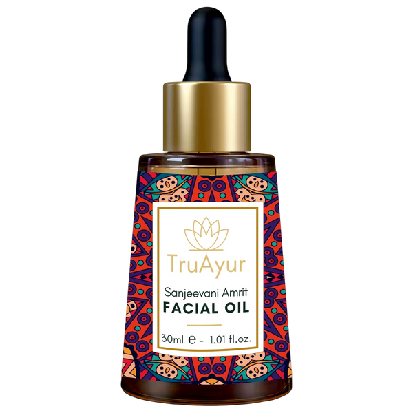 Ayurvedic Anti-Aging Night Face Oil with Bakuchi Oil, Dates, and Lychee