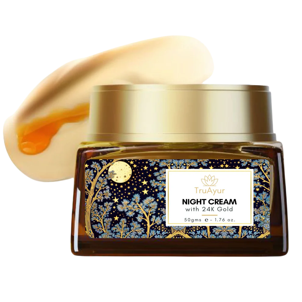 Rituale notturno Saffron Glow (crema da notte all'oro 24 carati e detergente viso)